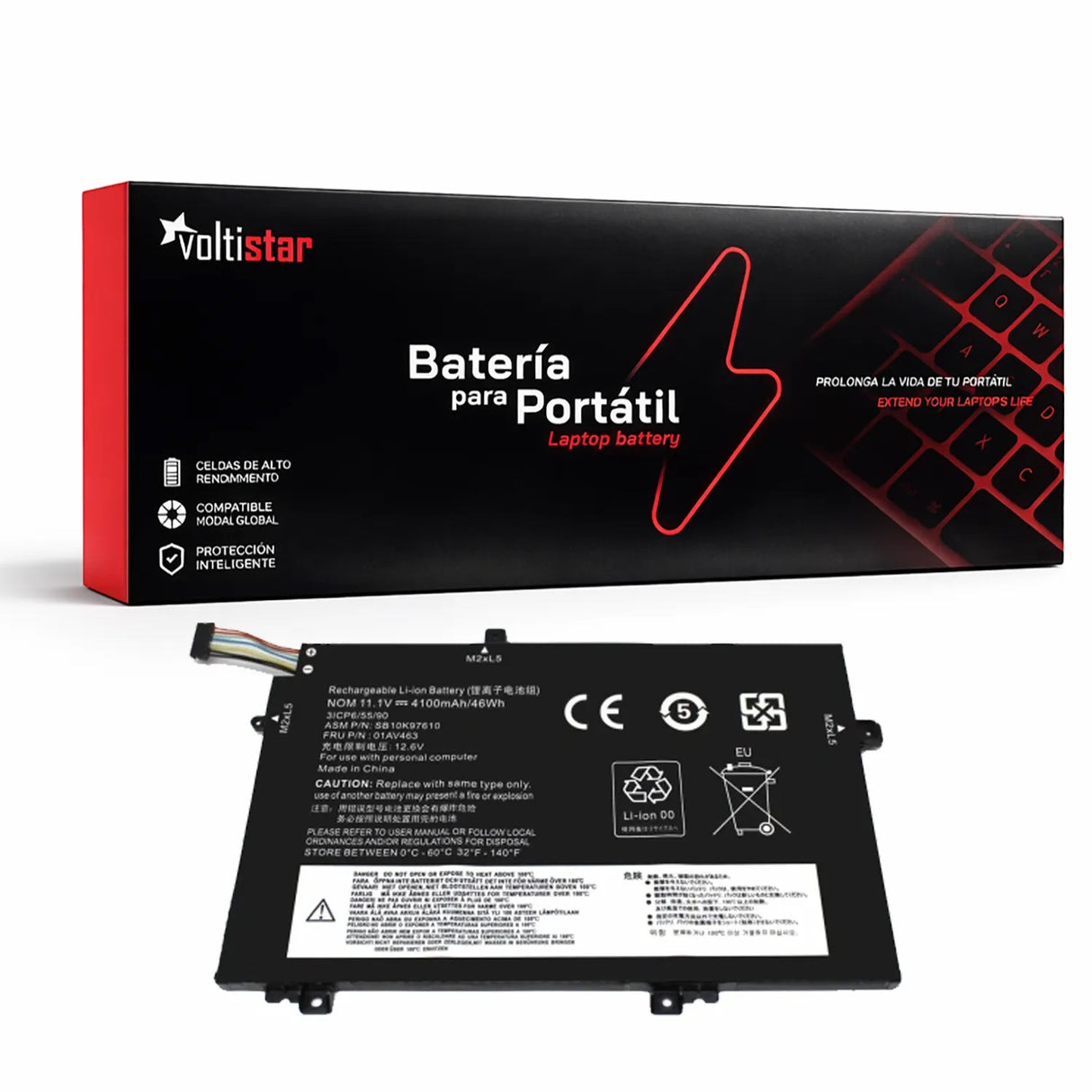 Batería Para Portátil Lenovo Thinkpad L480 L580 L17L3P52 L17M3P54 L17M3P53 01Av466