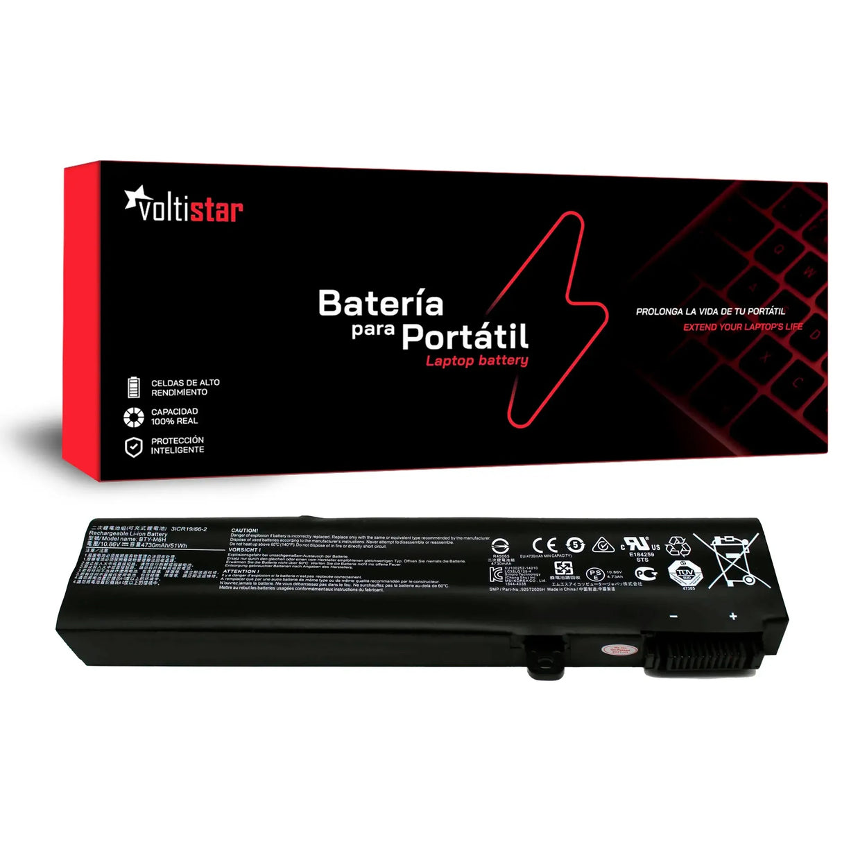 Batería Para Portátil Msi Ge62 Ge72 Gp62 2Qe Ms-1792 Pe60 Pe60 6Qe Pe70 Bty-M6H