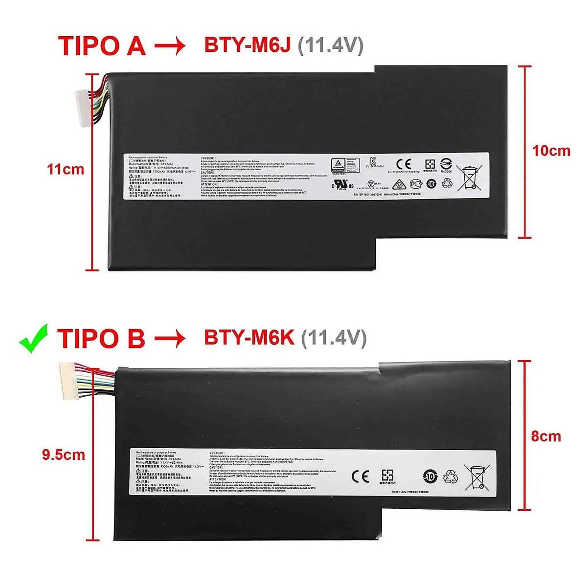 Batería Para Portátil Msi Gf75 10scsr