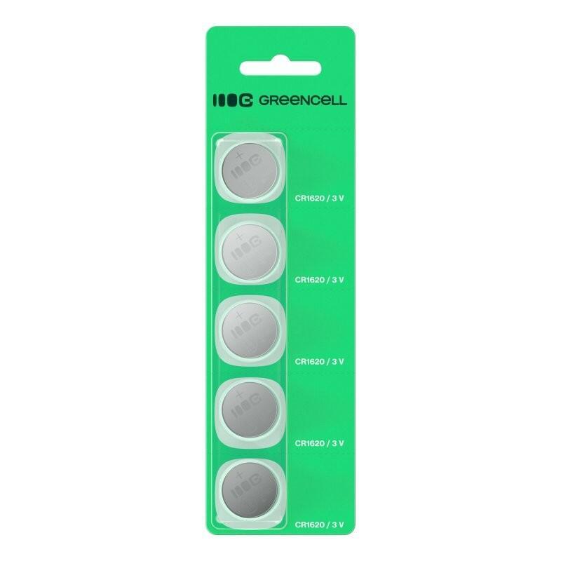 Green Cell X5cr1620 5x Pila De Litio Tipo Botón Cr1620 Cr 1620 3v 70mah