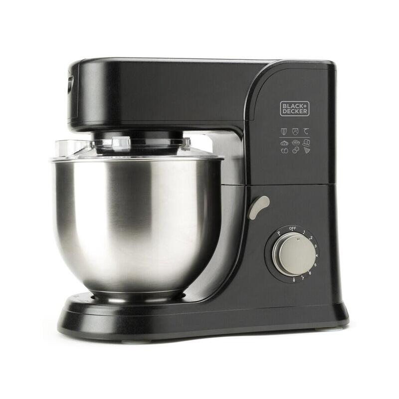 Batidora Amasadora Black & Decker Es9130080b 5.2l Con 8 Velocidades 1000w Negro Inox