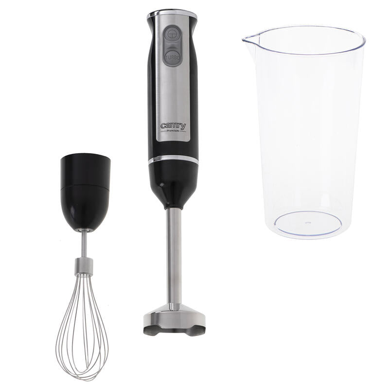 Batidora De Mano Camry Cr 4621, Juego Mini 2 W 1, Acero Inoxidable Negro