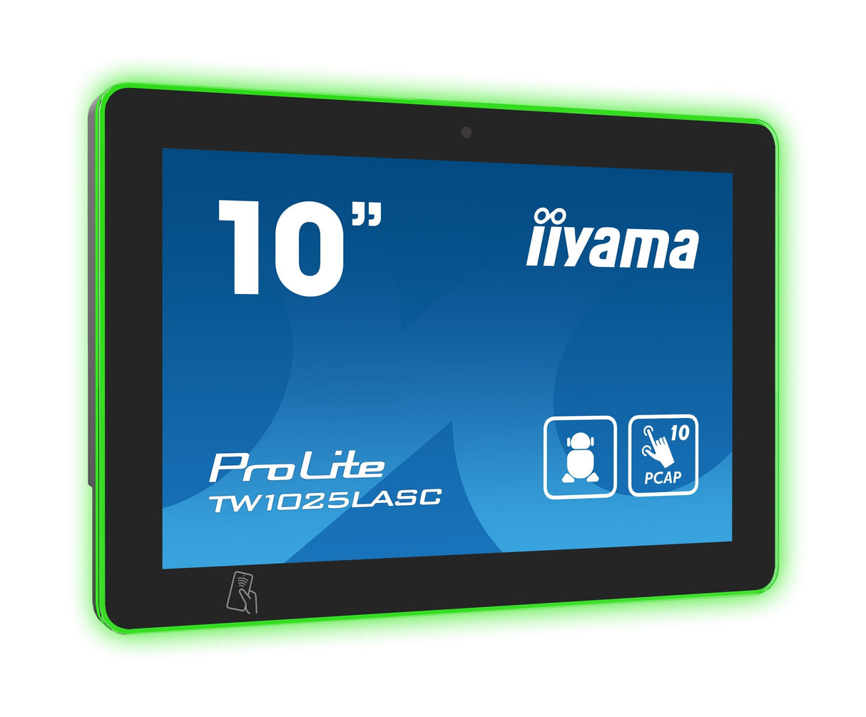 Iiyama Tw1025lasc-B1pnr Pantalla Para Sala De Reuniones 25,6 Cm (10.1") 1280 X 800 Pixeles Led 802.11b, 802.11g, Wi-Fi 4 (802.11n) Negro Plástico Bluetooth