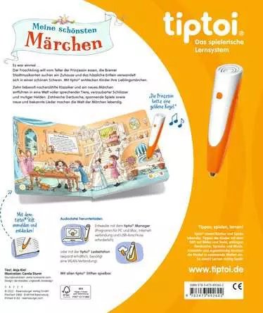 Ravensburger Tiptoi Mis Cuentos De Hadas Más Bellos, Libro De Aprendizaje 49260