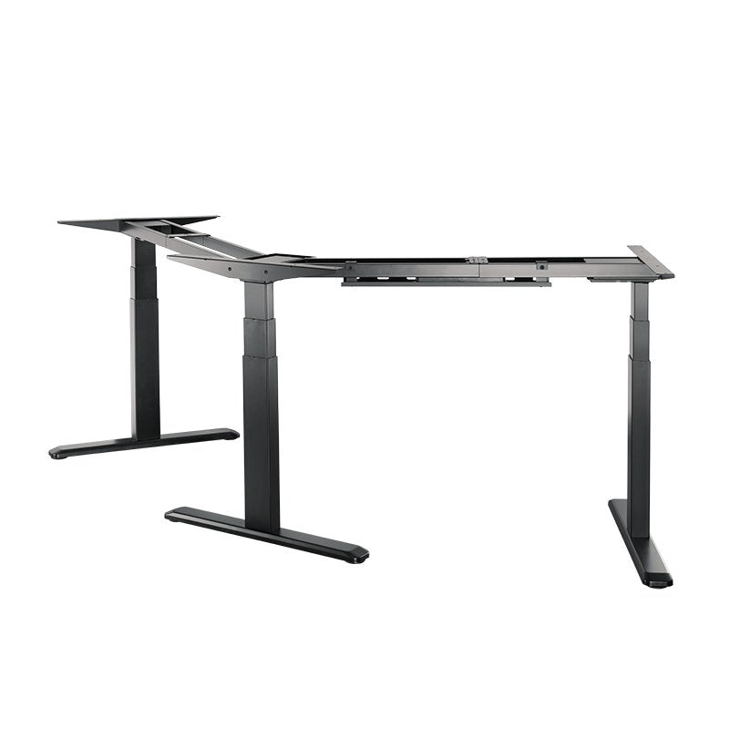 Sit-Stand Desk Frame, Triple Motor, 120° Angled, Negro