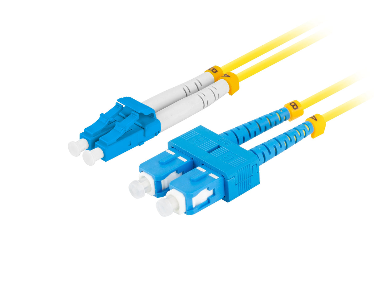 EAN 5901969433173 - Lanberg FO-SULU-SD11-0050-YE Cable de fibra óptica e InfiniBand 5 m SC LC Amarillo imagen 2