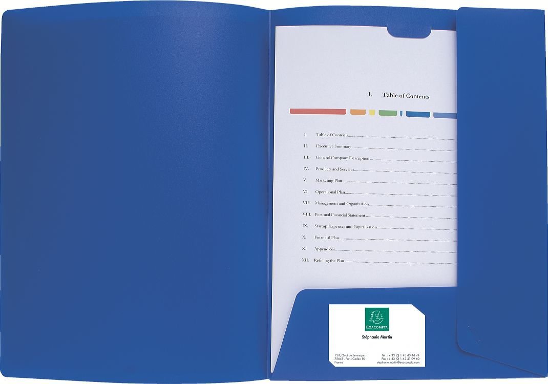 Exacompta 43502e Carpeta A4 Polipropileno (Pp) Azul