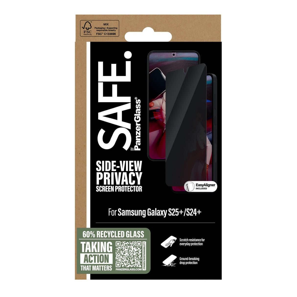 EAN 5715685017667 - PanzerGlass SAFE. by ® Privacy Screen Protector Samsung Galaxy S25+ | S24+ | Ultra-Wide Fit w. EasyAligne imagen 3