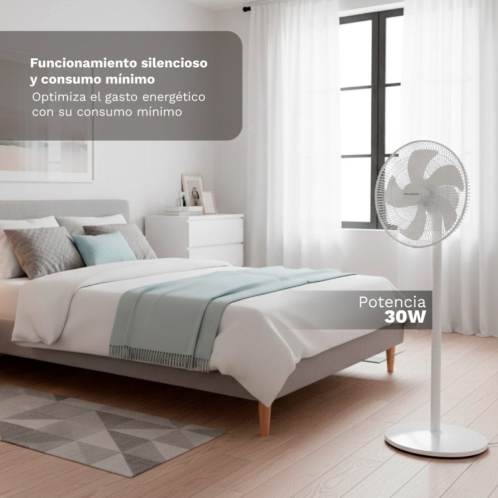 Ventilador De Pie Grunkel Fs-14pr 30w 7 Aspas 35cm 12 Velocidades