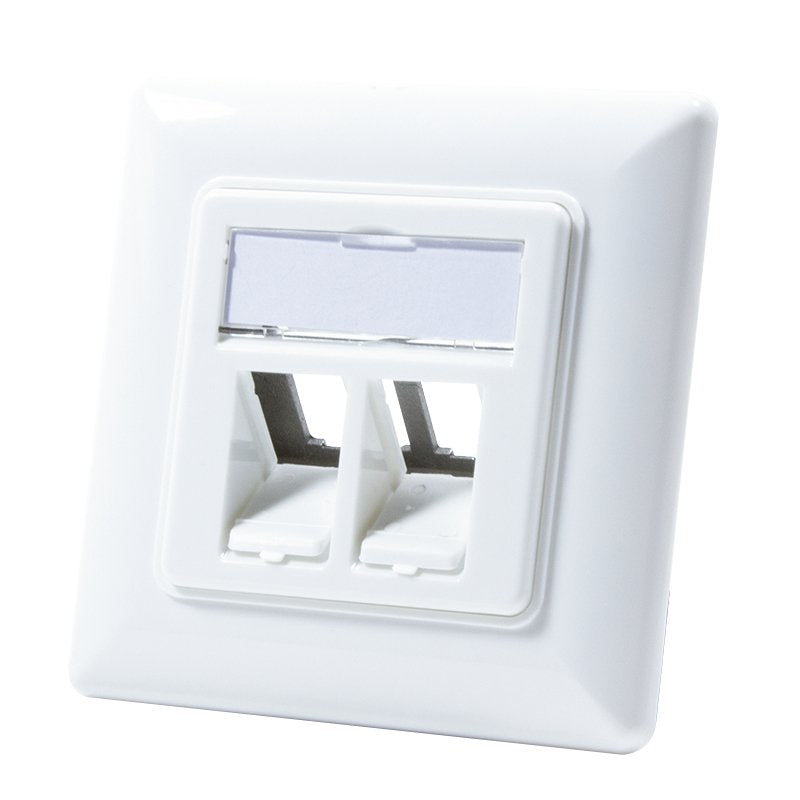 EAN 4052792032062 - LogiLink NK4020 toma de corriente 2 x RJ-45 Blanco imagen 1