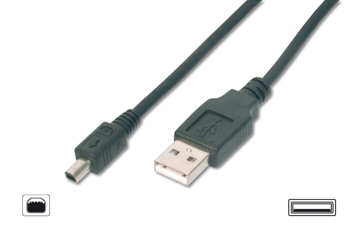 Assmann Electronic Ak-300107-018-S Cable Usb 1,8 M 2.0 Usb A Mini-Usb B Negro