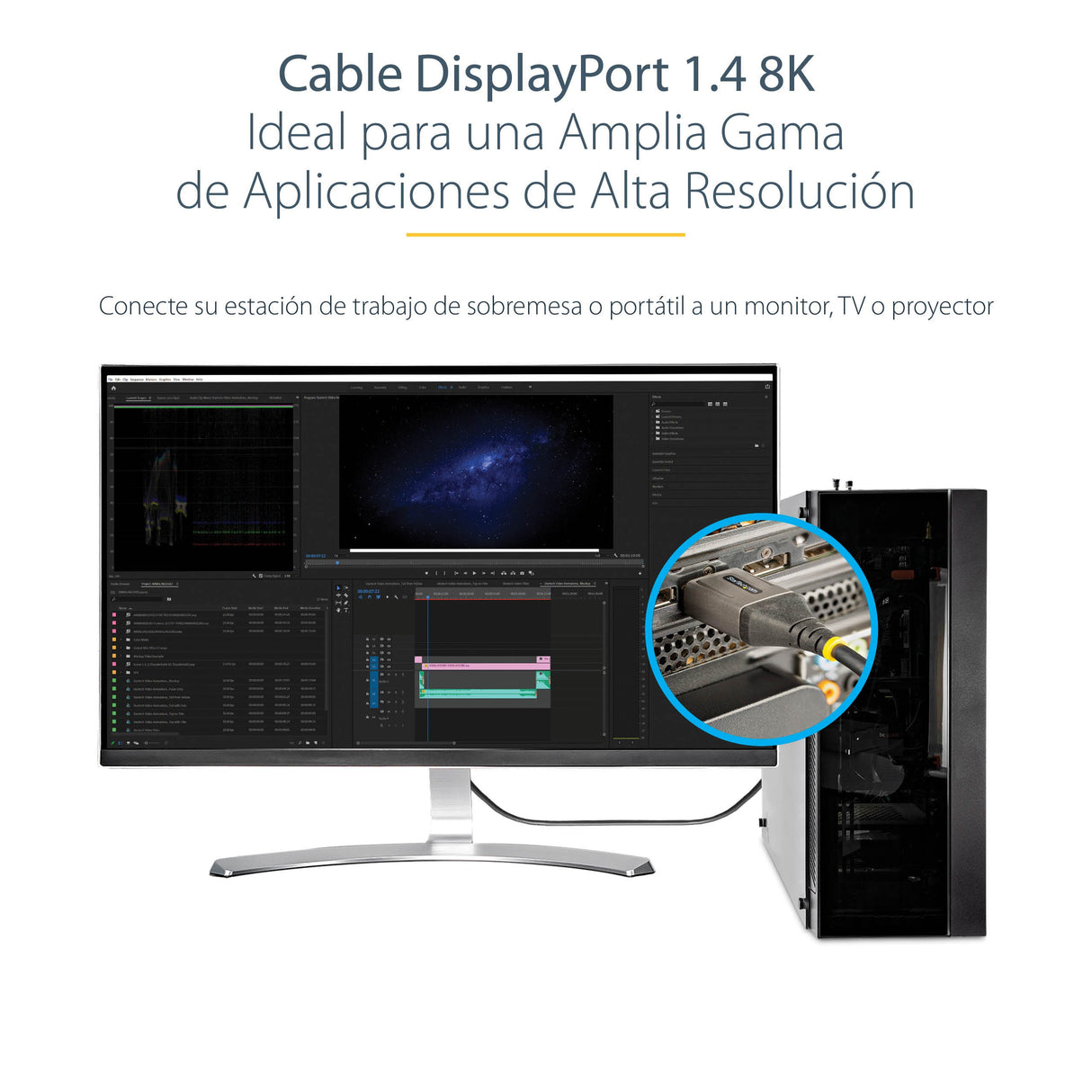 EAN 65030889285 - StarTech.com DP14VMM5M cable DisplayPort Gris, Negro imagen 10