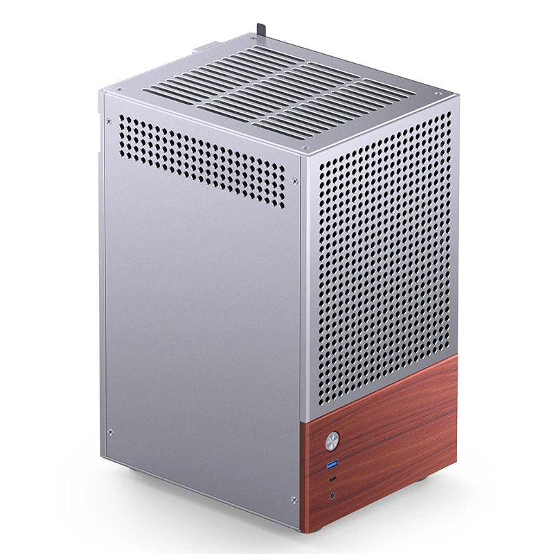 Jonsbo T6 Pc Carcasa, Mini-Tower, Mini-Itx, Tempered Glass, Madera - Plateado