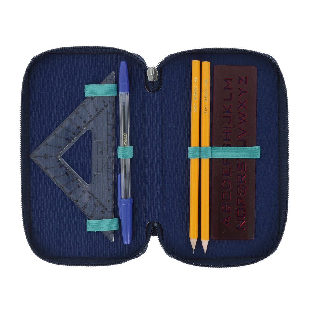 Herlitz Tricase Deep Ocean, Estuche De Estudiante (Azul, 31 Piezas)