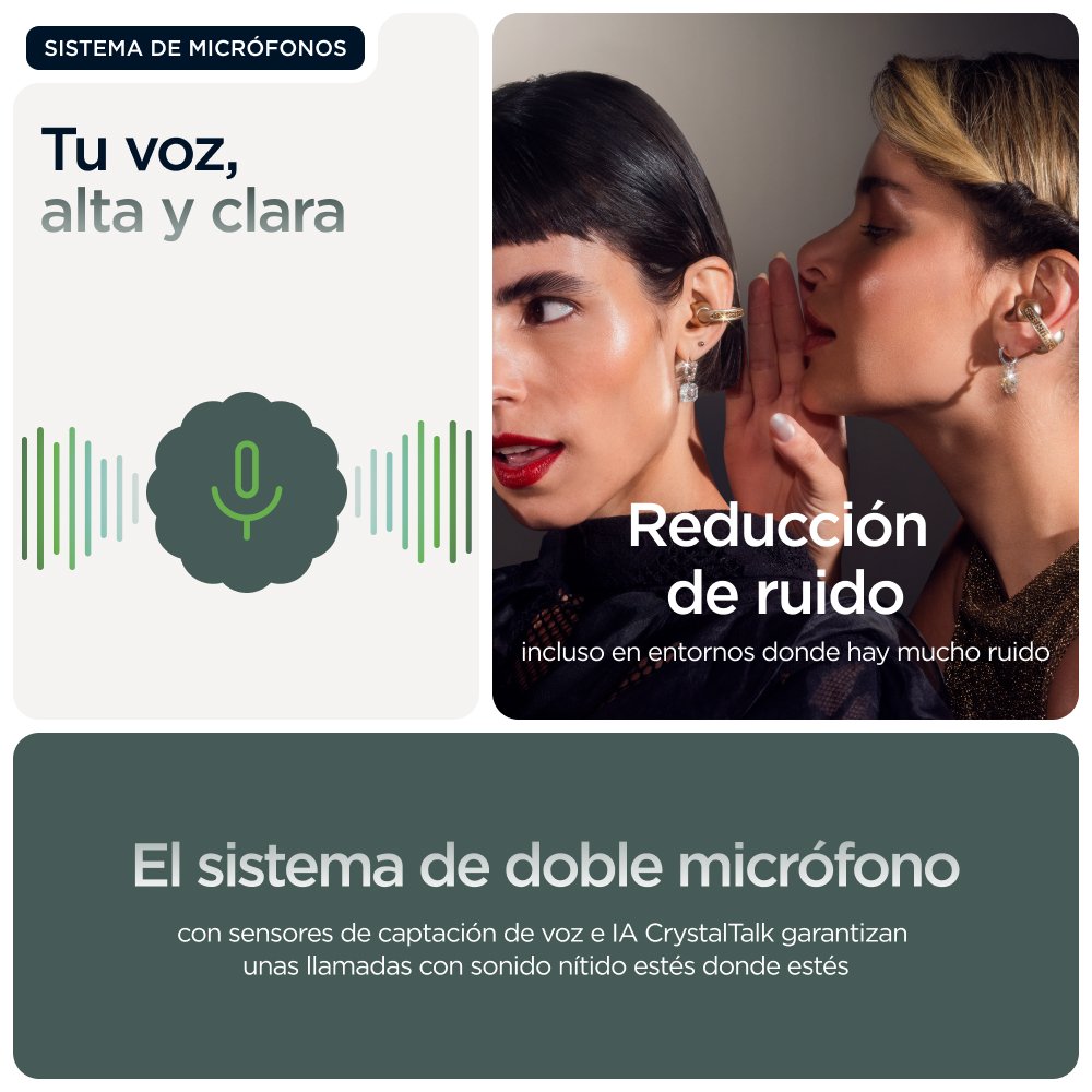 Auriculares Motorola Moto Buds Loop Inalámbricos Con Micro En Oreja Con Clip Bluetooth Verde De Trekking