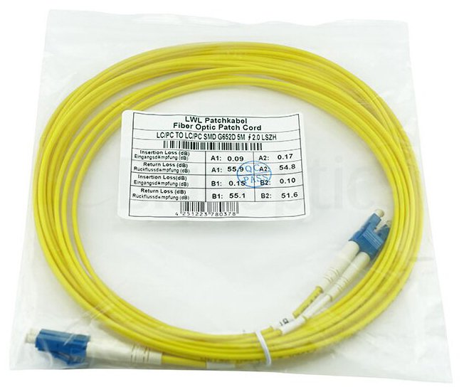 Blueoptics Sfp3131bu1mk Cable De Fibra Optica 1 M Lc G.657.A1 Amarillo