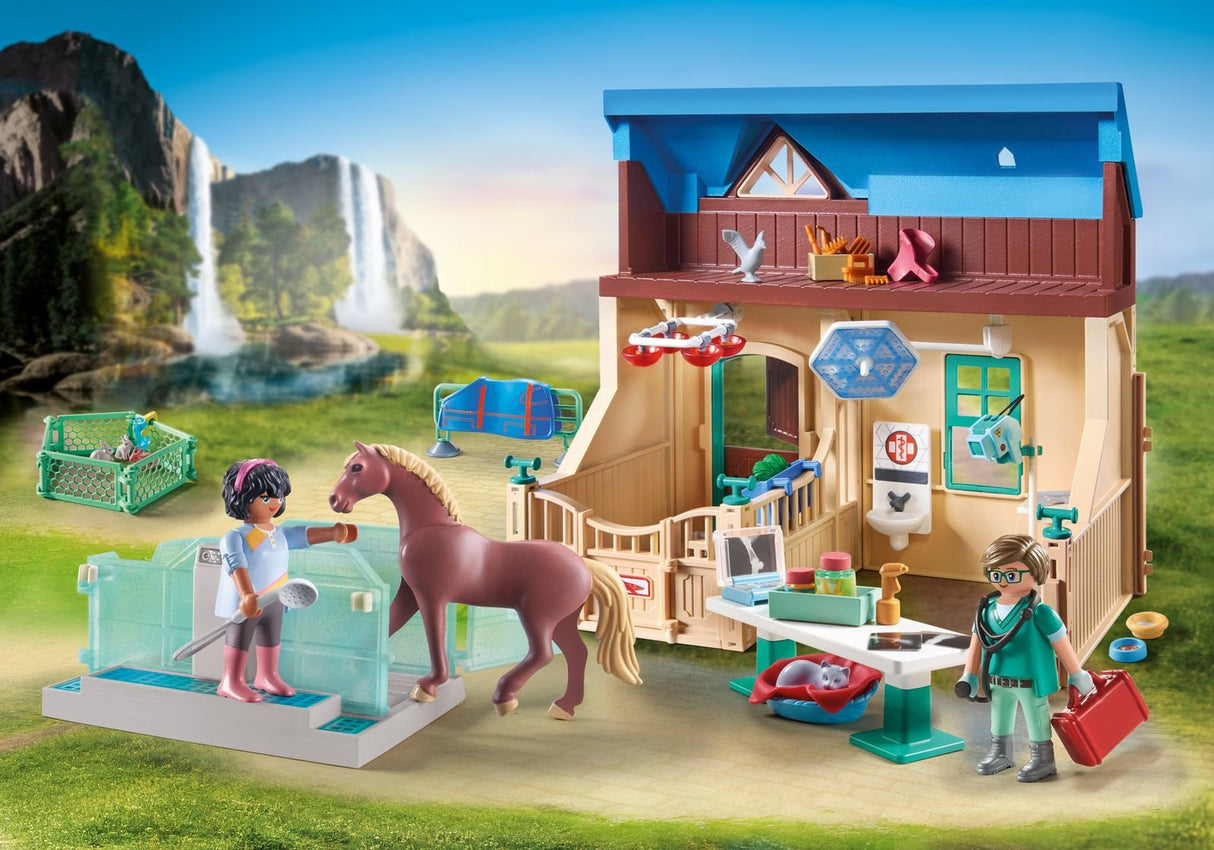 Playmobil 71352 Caballos De La Cascada Equitación Terapéutica Y Consulta Veterinaria, Juguete De Construcción