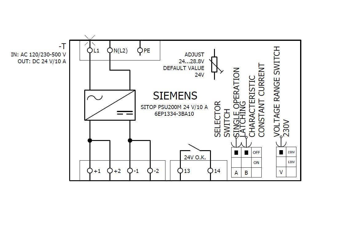 Siemens 6ep13343ba10 Sitop Psu200m 24v 10a Geregelte Stromversorgung