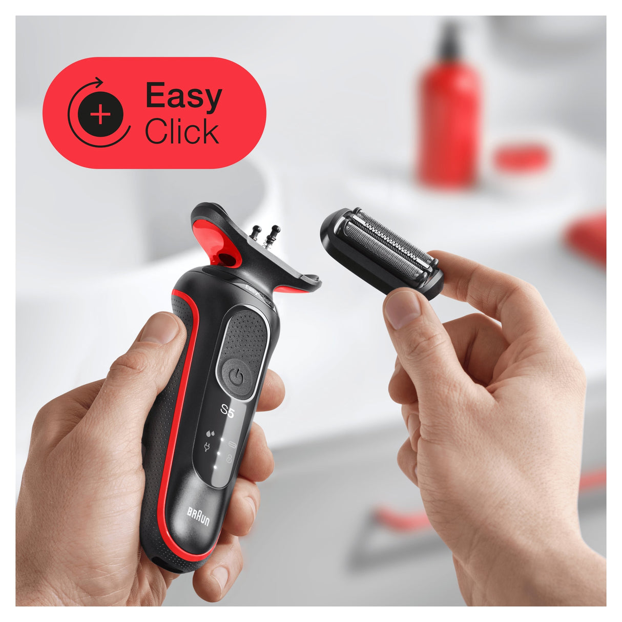 EAN 4210201430865 - Braun Series 5 50-R1000s Máquina de afeitar de láminas Negro, Rojo imagen 3