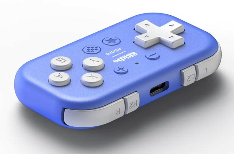 8bitdo Micro Bluetooth Gamepad Azul, Para Nintendo Switch, Android, Raspberry Pi Ret00384
