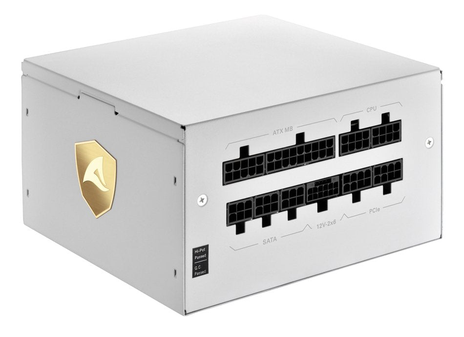Fuente De Alimentación Sharkoon Rebel P20 1000 Blanco Para Pc Blanco, 1x Conexión De Alta Potencia De 12 Pines, 4x Pcie, Gestión De Cables, 1000 Vatios 4044951042425