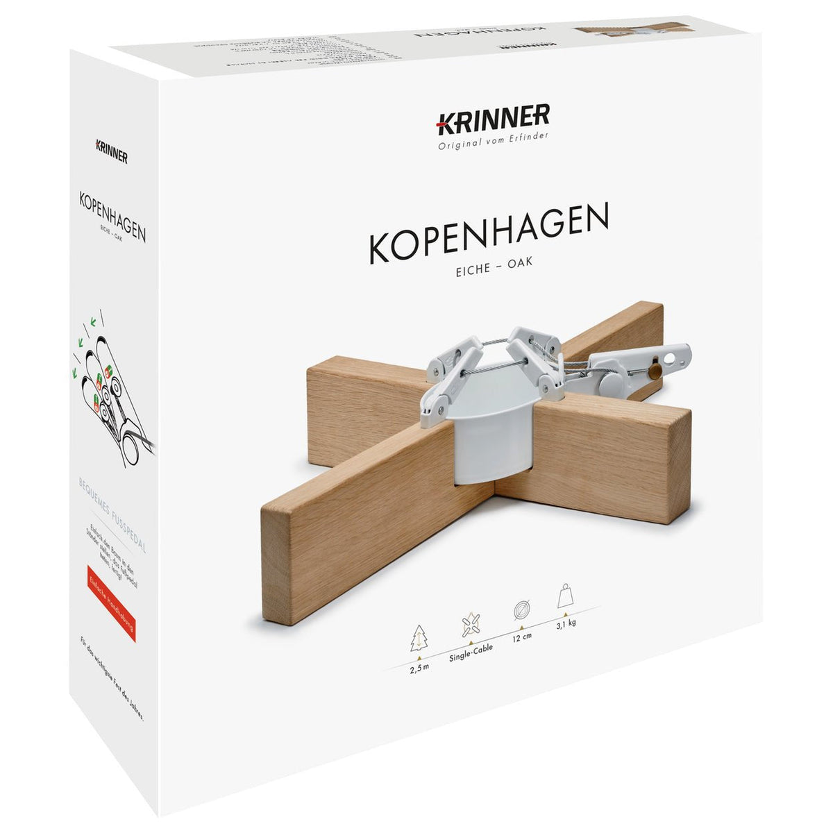 Krinner Kopenhagen White 2.5m / 12cm Christmas Tree Stand