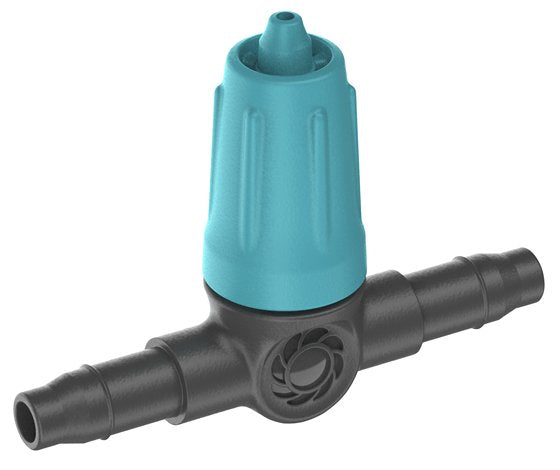 Gardena Micro-Drip-System Goteros En Línea Ajustables 0-15 L/H (Negro/Turquesa, 10 Piezas, Modelo 2023) 13315-20