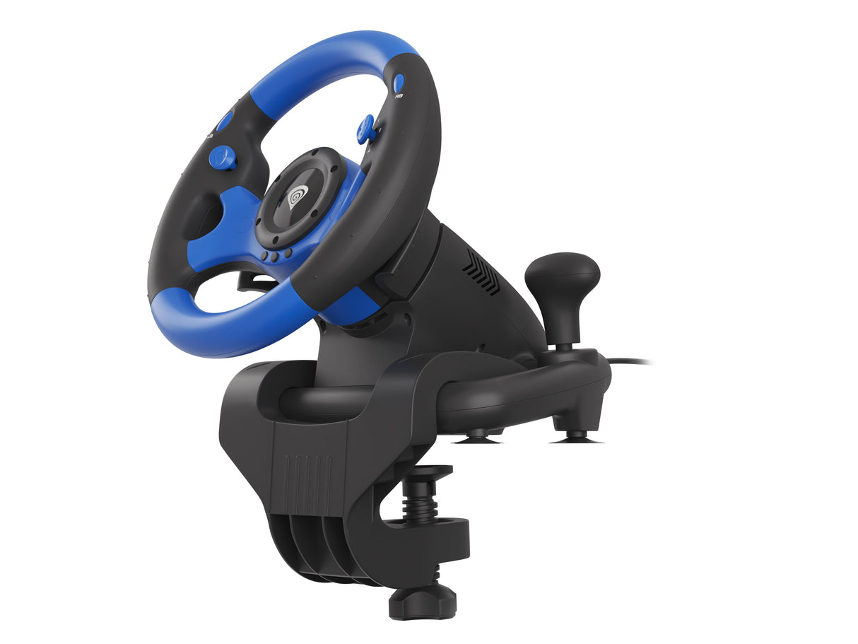 EAN 5901969425376 - GENESIS Seaborg 350 Negro, Azul USB Volante + Pedales Nintendo Switch, PC, PlayStation 4, Playstation 3, imagen 3