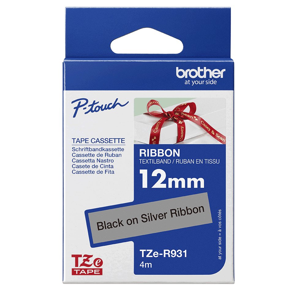 EAN 4977766802383 - Brother TZE-R931 cinta para impresora de etiquetas Negro sobre plata imagen 3