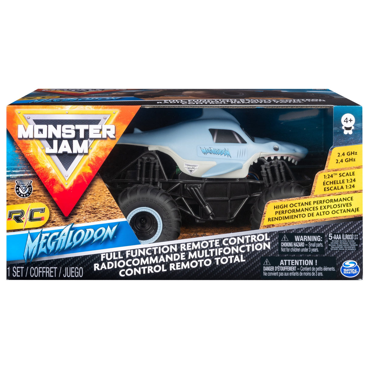 Monster Jam 1:24 Rc - Megladon Monster Truck Motor Eléctrico