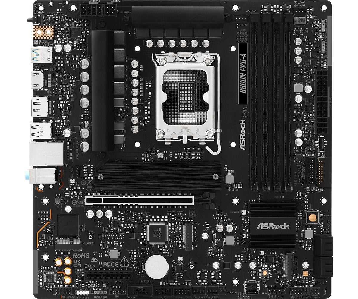 Asrock B860m Pro-A 1851 Matx Hdmi Dp Ddr5
