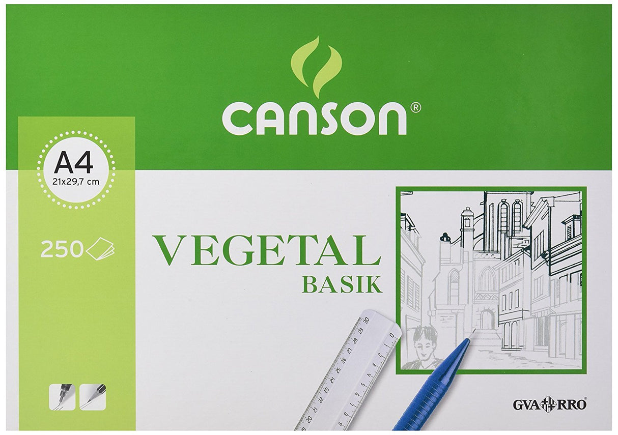 Canson Caja De Láminas Vegetal Basik 250 Hojas 90gr 21x29,7cm