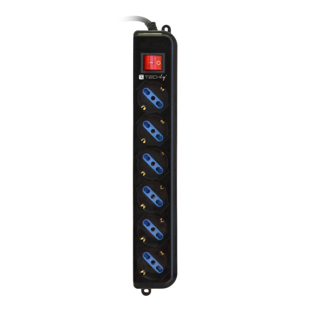 EAN 8057685300415 - Techly IUPS-PCP-6V base múltiple 1,5 m 6 salidas AC Negro imagen 2