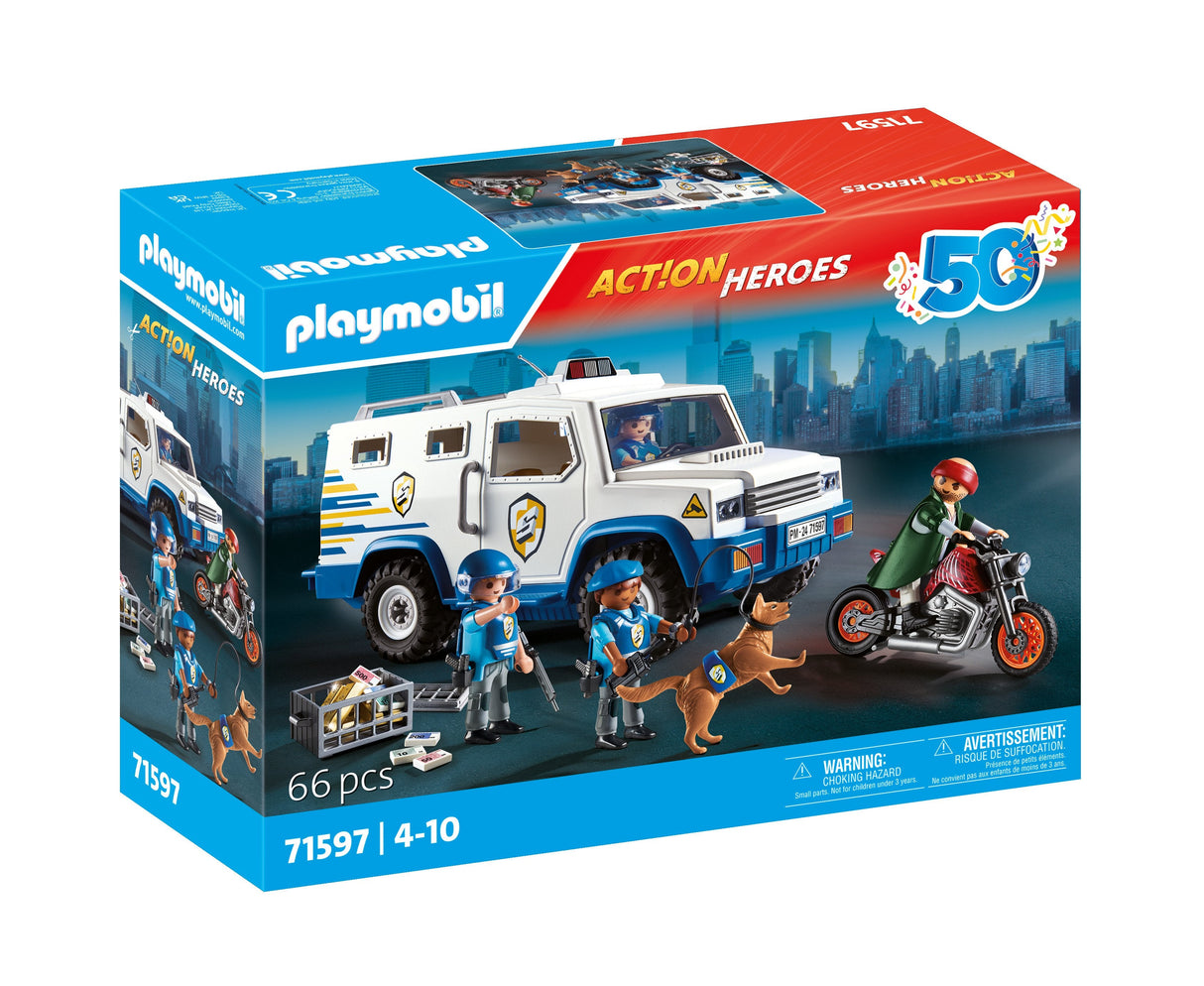 Playmobil 71597 Action Heroes Geldtransporter 71597