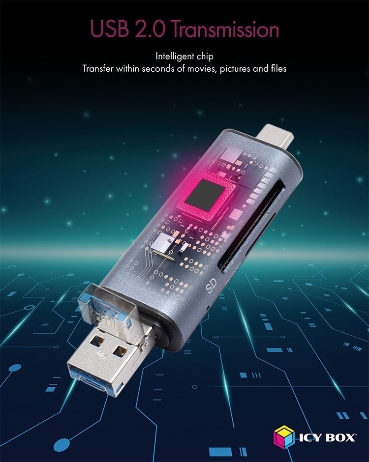 EAN 4250078164029 - ICY BOX IB-CR200-C lector de tarjeta USB 2.0 Negro imagen 7