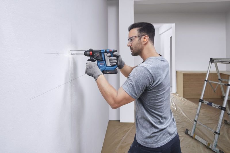 Bosch Professional Gbh 18v-18 Professional, 0611927003, Martillo Perforador Azul/Negro