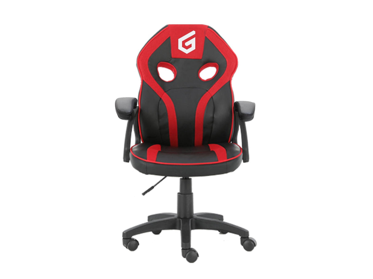 Silla Gamer Junior Conceptronic Eyota06r Color Negro Detalles En Rojo Recubrimiento Pu De Alta Calidaddiseño Ergonomico