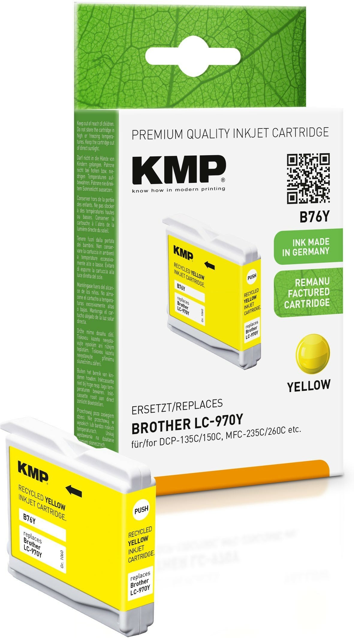Kmp Cartucho Brother Lc-970y 300 S. Amarillo