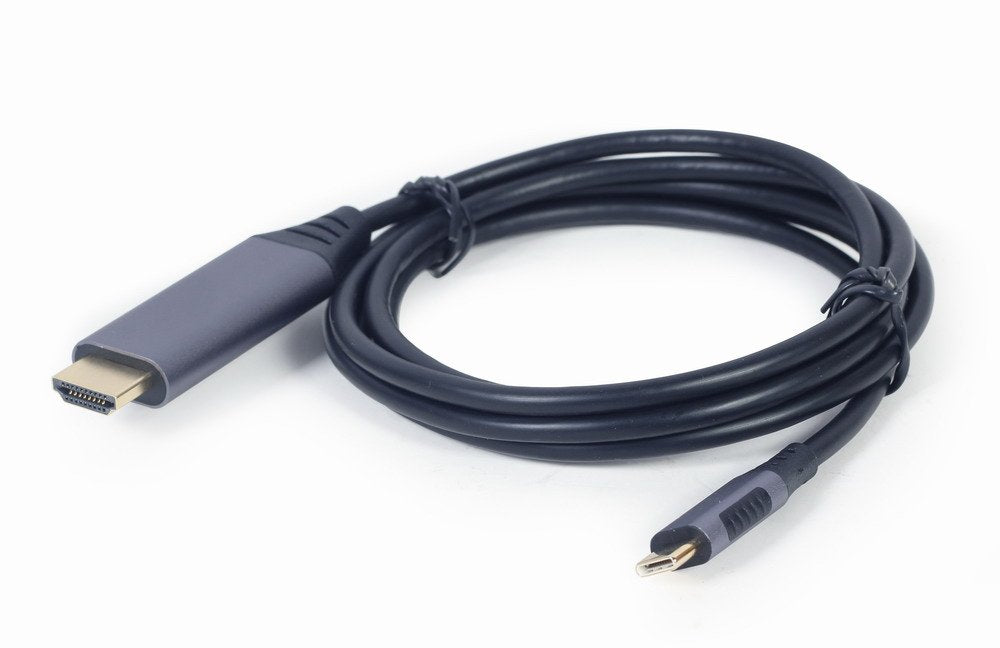 EAN 8716309121408 - Gembird CC-USB3C-HDMI-01-6 adaptador de cable de vídeo 1,8 m USB Tipo C HDMI tipo A (Estándar) Negro, Gri imagen 2