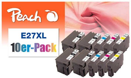 EAN 7640173432340 - Peach 0F319986 cartucho de tinta 10 pieza(s) Negro, Cian, Magenta, Amarillo imagen 1
