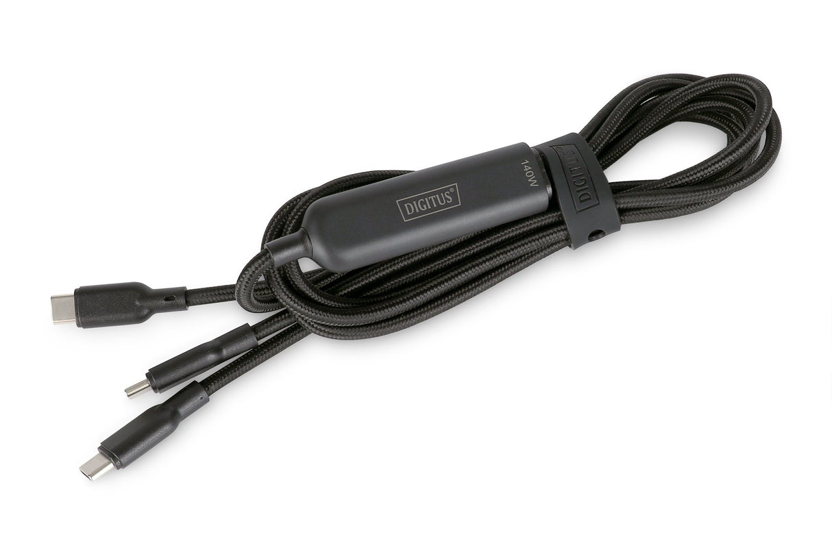 EAN 4016032505709 - Digitus AK-300170-018-S cable USB USB 2.0 USB C 2 x USB C Negro imagen 4