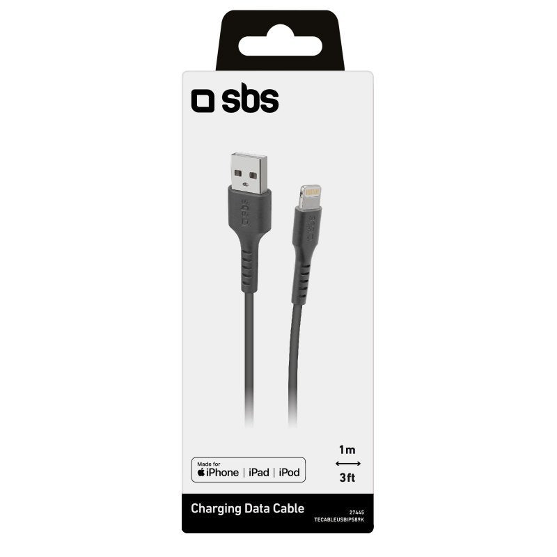EAN 8018417327445 - SBS TECABLEUSBIP589K cable de conector Lightning 1 m Negro imagen 2
