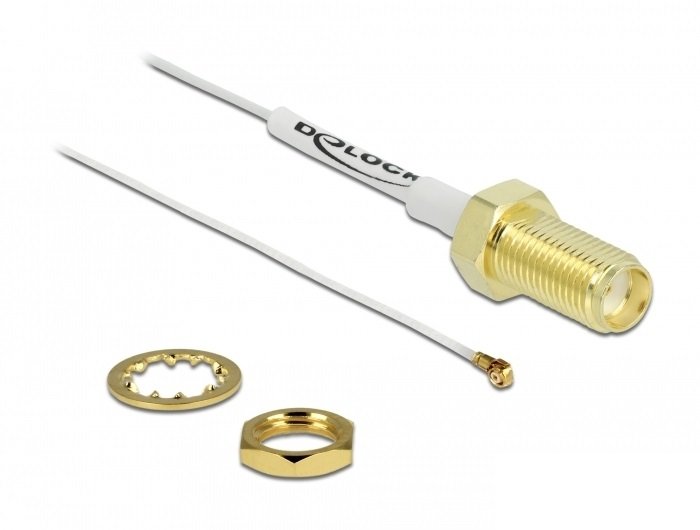 Delock Cable De Antena Sma Hembra Para Instalación A Mhf® 4 Macho 0.81 20 Cm