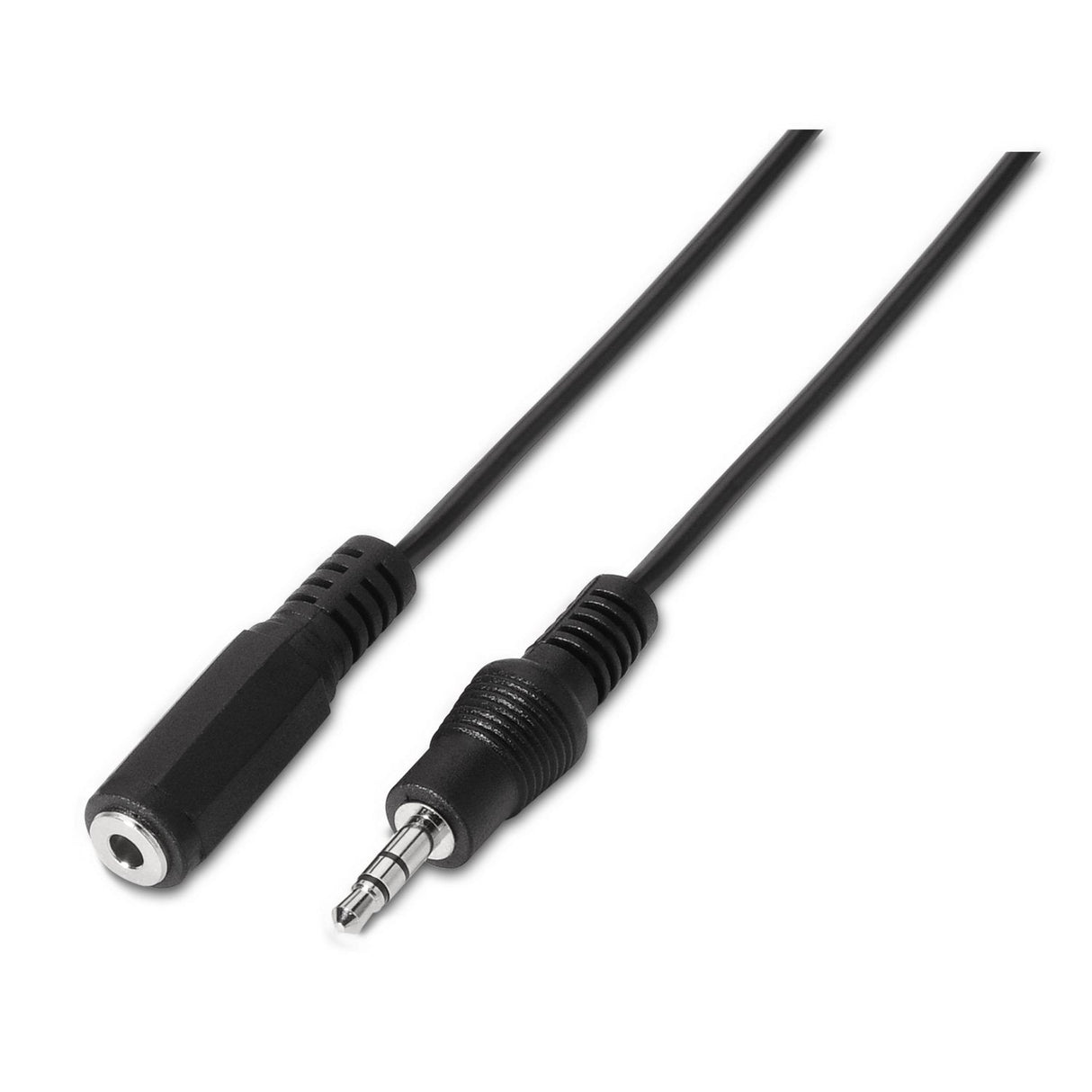 Aisens Cable Audio Estereo - Jack 3.5/M-Jack 3.5/H - 1.50m - Negro