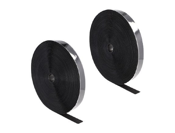 Delock 20859 Cinta De Gancho Y Bucle De Alta Resistencia Autoadhesiva La 25 M X An 25 Mm Negra
