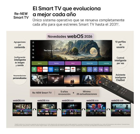 Tv Lg 43qned81b6c.Aeu 43" Qned Evo Miniled Patas Laterales Wifi Hdmi X3