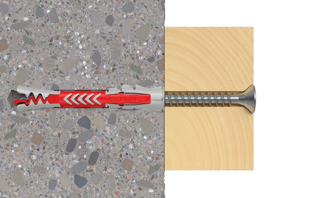 Taco Fischer Duopower 8x40 Rb K Gris Claro/Rojo, 8 Piezas, Con Tornillo Y Pegatinas 535957