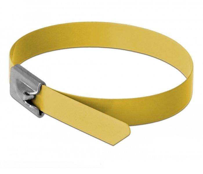 Delock Bridas De Acero Inoxidable L 500 X B 7,9 Mm Amarillo 10 Piezas