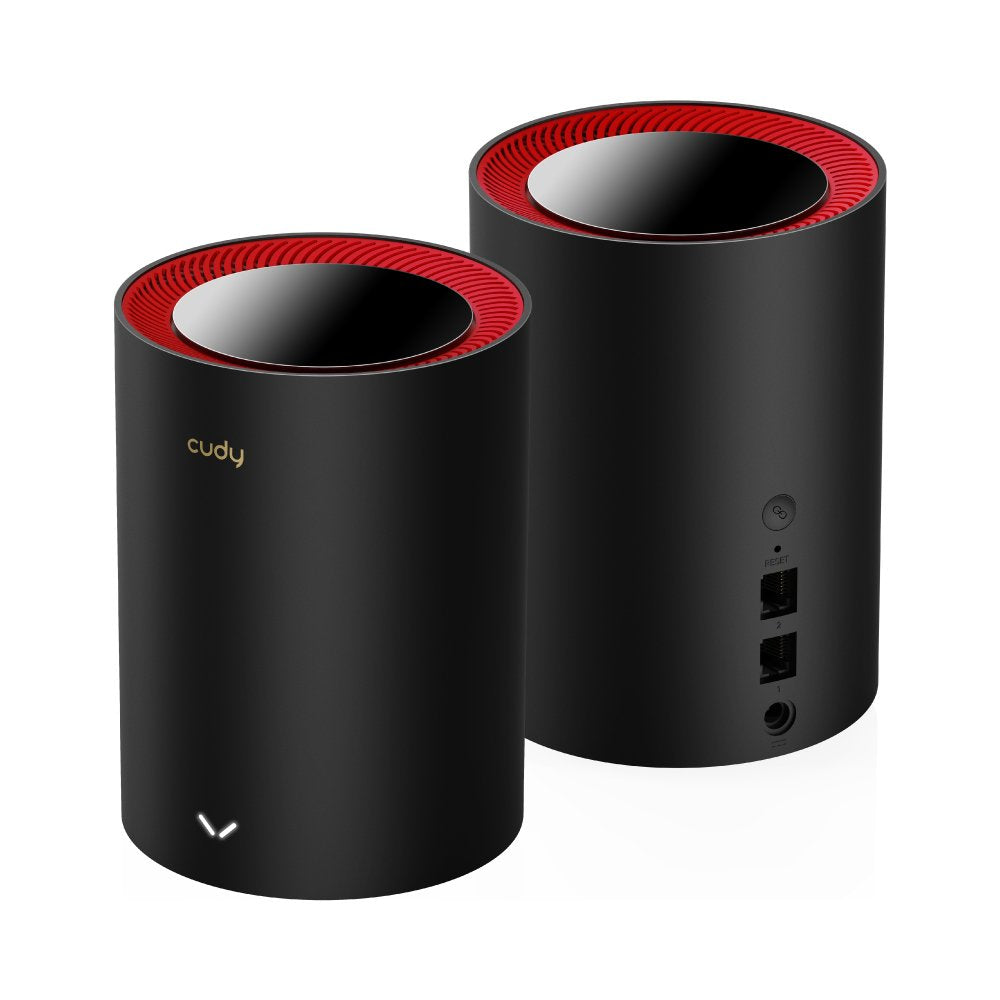 EAN 6971690792954 - Cudy M3000 2-Pack Doble banda (2,4 GHz / 5 GHz) Wi-Fi 6 (802.11ax) Negro, Rojo 1 Interno imagen 4