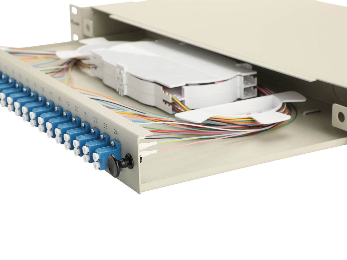 Equip Lwl-Spleisskamen 24-Port Lc-Duplex Os2 1u Komplett Gr